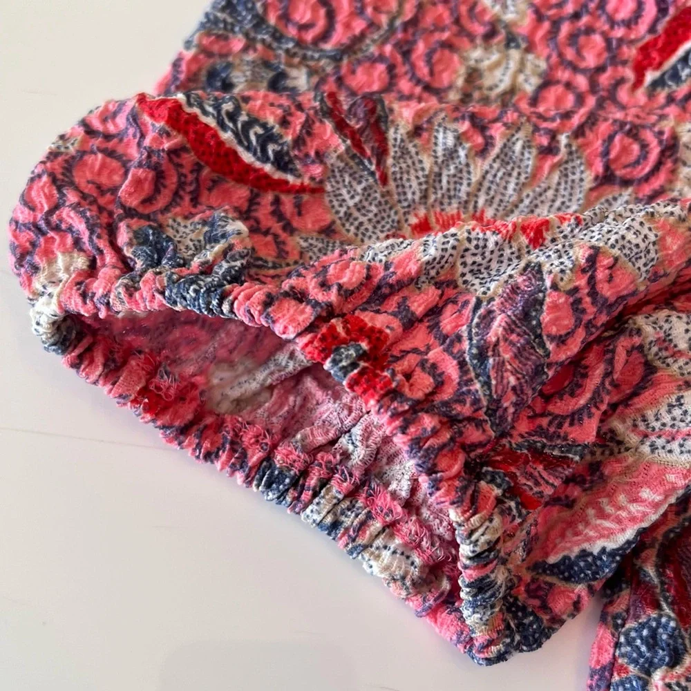 Loft Floral Puff Sleeve Top size xs